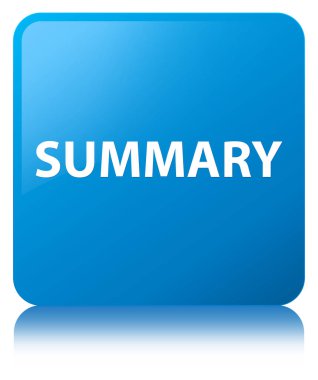 Özet camgöbeği mavi kare düğme