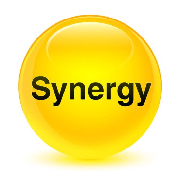 Sinerji camsı sarı yuvarlak düğmesi