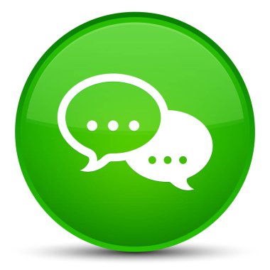 Konuşma balonu simgesini özel yeşil yuvarlak düğmesi