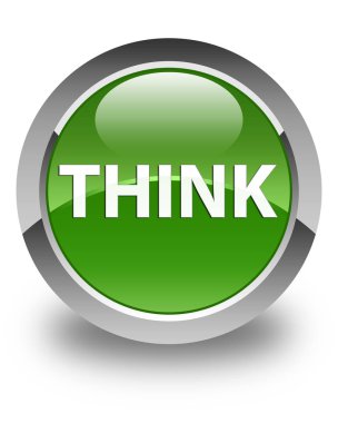 Parlak yumuşak yeşil yuvarlak düğme düşünüyorum