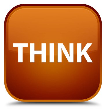 Özel kahverengi kare düğme düşünüyorum