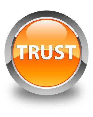 Parlak turuncu yuvarlak düğme güven