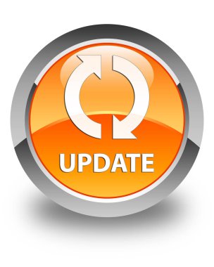 Güncelleştirme parlak turuncu yuvarlak düğme