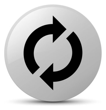 Update simgesi Beyaz yuvarlak düğmesi