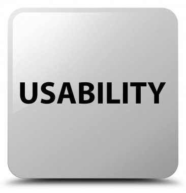 Kullanılabilirlik beyaz kare düğme