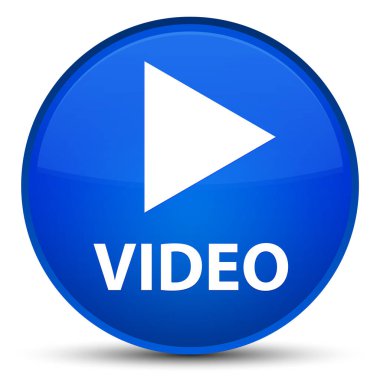 Video özel mavi yuvarlak düğmesi