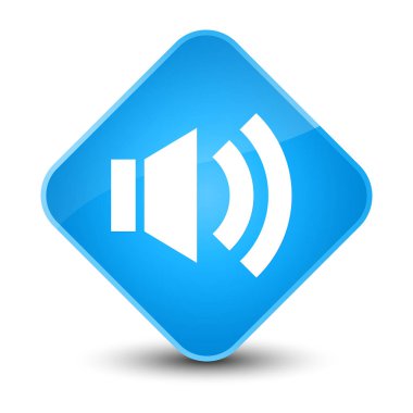 Ses simgesini zarif camgöbeği mavi elmas düğmesi