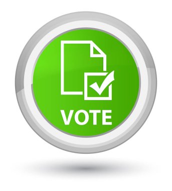 Oy (anket simgesi) asal yumuşak yeşil yuvarlak düğmesine