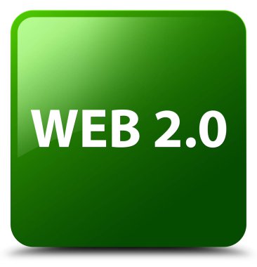 Web 2.0 yeşil kare düğme