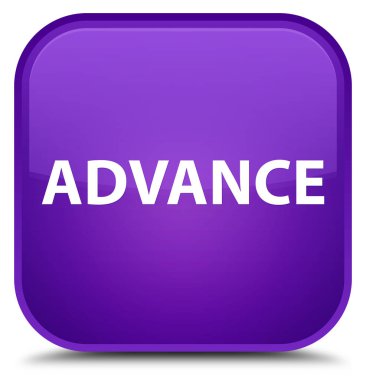 Önceden özel mor kare düğme