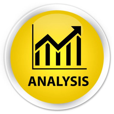 Analiz (istatistik simgesi) sigorta primi sarı yuvarlak düğmesi