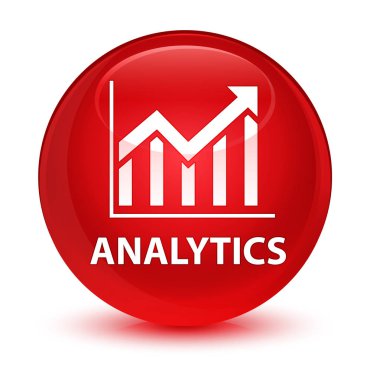 Analytics (istatistik simgesi) cam gibi kırmızı yuvarlak düğmesi