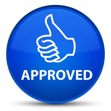 (Simge Yaşasın) özel mavi yuvarlak düğmesi onaylı