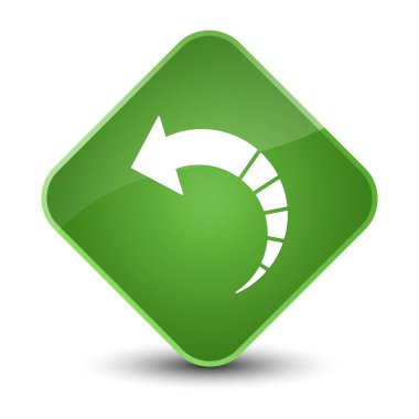 Geri ok simgesi zarif yumuşak yeşil elmas düğmesi