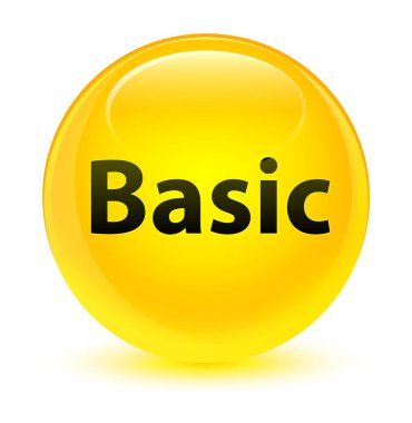 Temel camsı sarı yuvarlak düğmesi