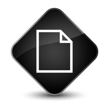 Boş sayfa simgesi zarif siyah elmas düğmesini