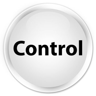 Denetim premium beyaz yuvarlak düğmesi