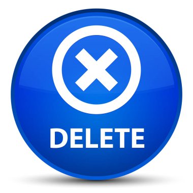 Özel mavi yuvarlak düğmeyi silme