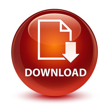 (Belge simgesi) cam gibi kahverengi yuvarlak düğmesini indir