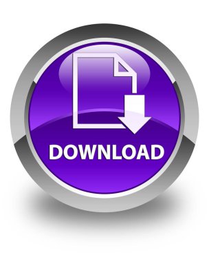 (Belge simgesi) parlak mor yuvarlak düğme download