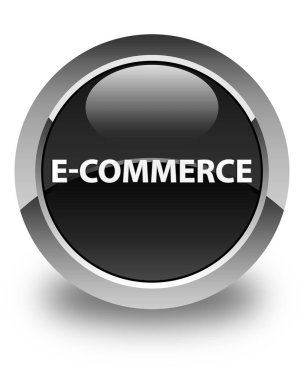 E-ticaret parlak siyah yuvarlak düğmesi