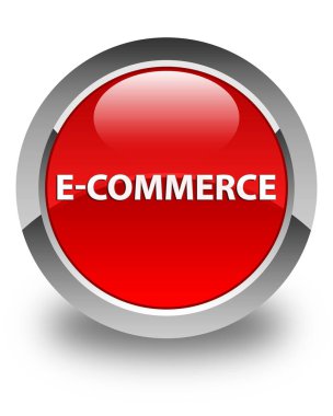 E-ticaret parlak kırmızı yuvarlak düğme