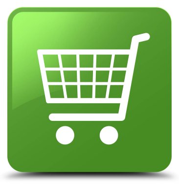 E-ticaret kutsal kişilerin resmi yumuşak yeşil kare düğme