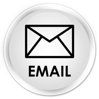 E-posta premium beyaz yuvarlak düğmesi