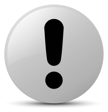 Ünlem işareti simgesi Beyaz yuvarlak düğmesi