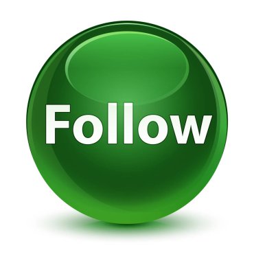 Cam gibi yumuşak yeşil yuvarlak düğmesini izleyin