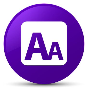 Yazı tipi boyutu kutusunu simge mor yuvarlak düğmesi