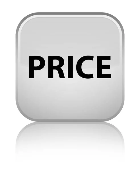 Ціна спеціальної білої квадратної кнопки — стокове фото
