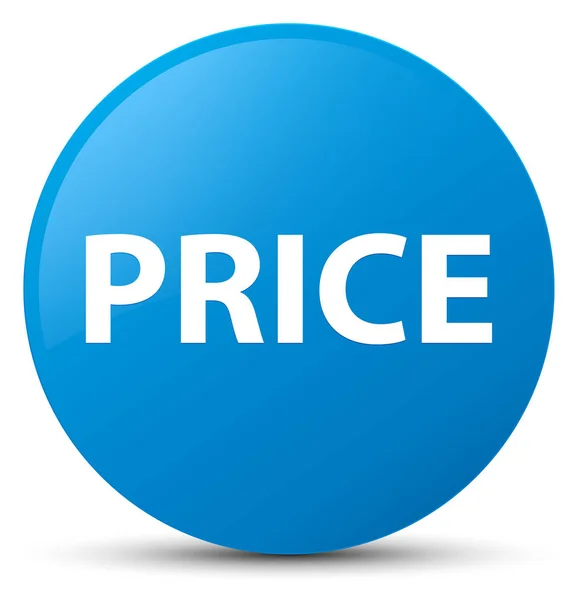Ціна блакитна кругла кнопка — стокове фото
