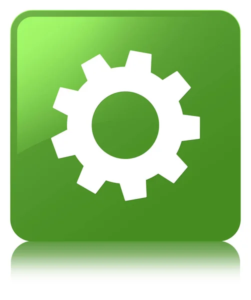 Processen ikonen mjuka gröna fyrkantiga knappen — Stockfoto