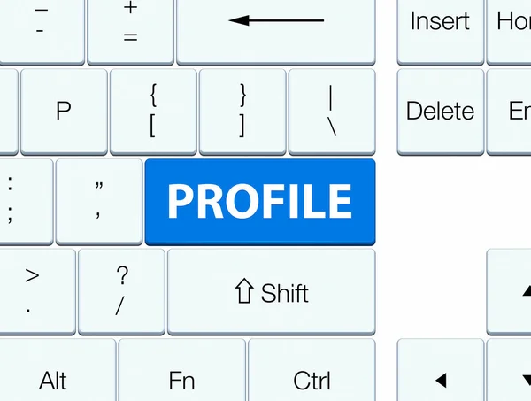 Profil blaue Tastatur-Taste — Stockfoto