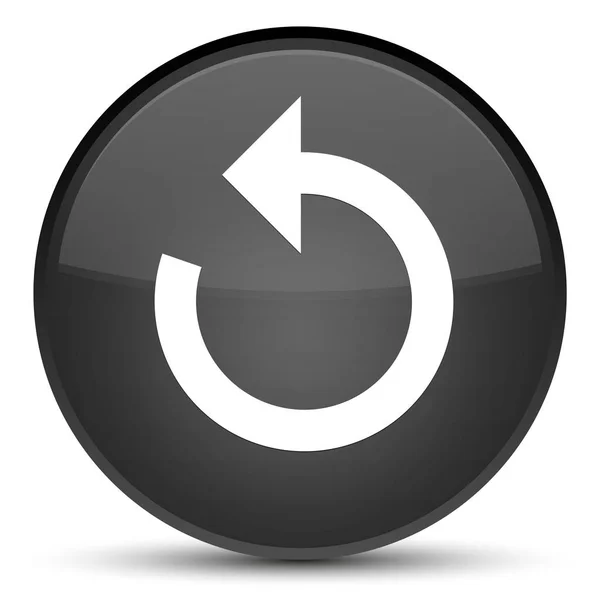 Frissítés nyíl ikonra különleges fekete kerek gomb — Stock Fotó