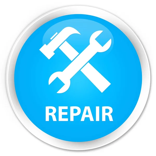 Reparación (icono de herramientas) botón redondo azul cian premium —  Fotos de Stock