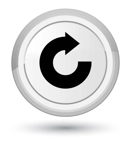 Icono de flecha de respuesta botón redondo blanco primo — Foto de Stock