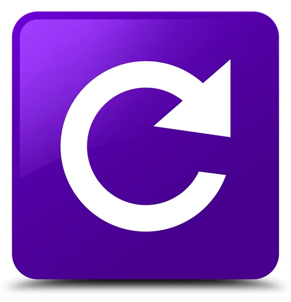 Responder girar icono púrpura botón cuadrado — Foto de Stock