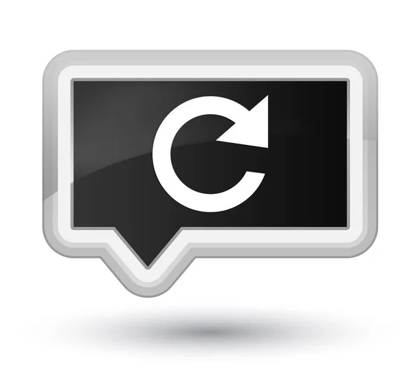 Responder ícone girar botão banner preto primo — Fotografia de Stock