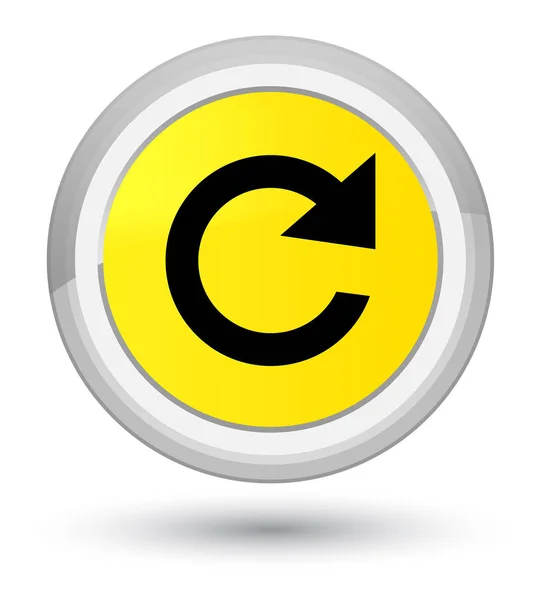 Rotera ikonen prime gula runda knappen svara — Stockfoto