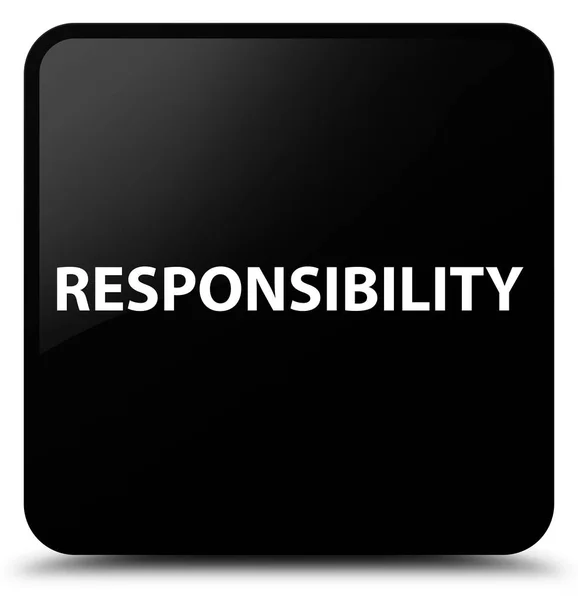 Responsabilidad botón cuadrado negro —  Fotos de Stock