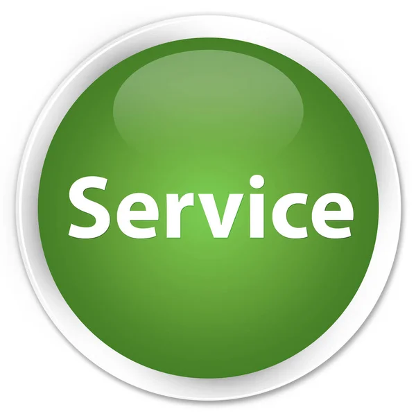 Service premium zachte groene, ronde knop — Stockfoto