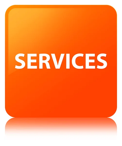Szolgáltatások narancssárga négyzet gomb — Stock Fotó