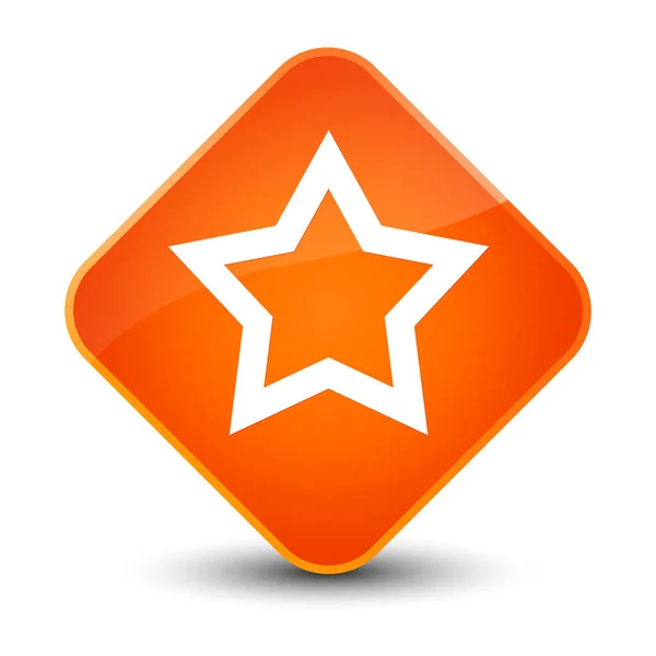 Ícone estrela elegante botão de diamante laranja — Fotografia de Stock