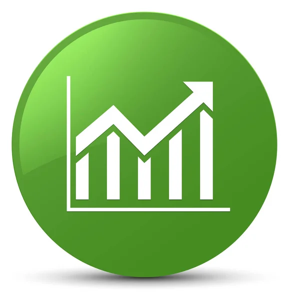 Statistics icon soft green round button