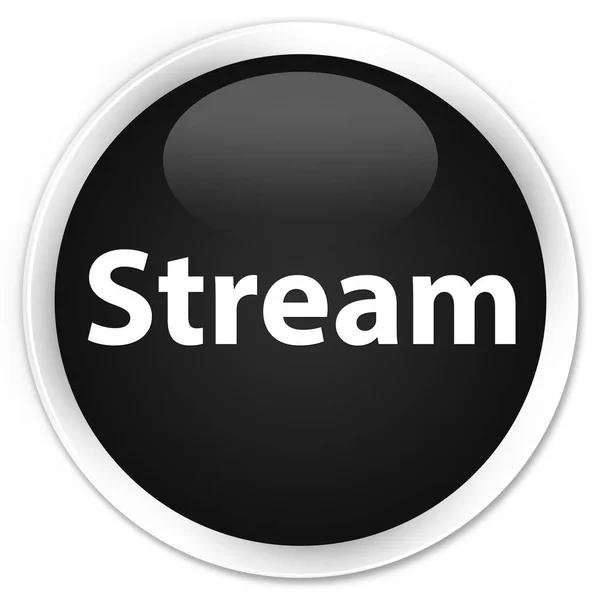 Stream premium czarny okrągły przycisk — Zdjęcie stockowe