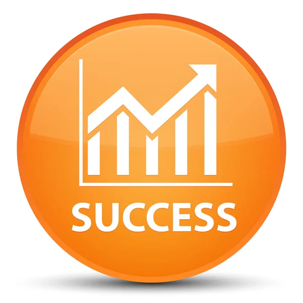 Succes (statistieken pictogram) speciale oranje ronde knop — Stockfoto