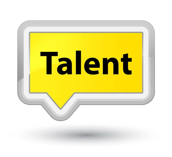 Talent prime yellow banner button — Stock Photo, Image