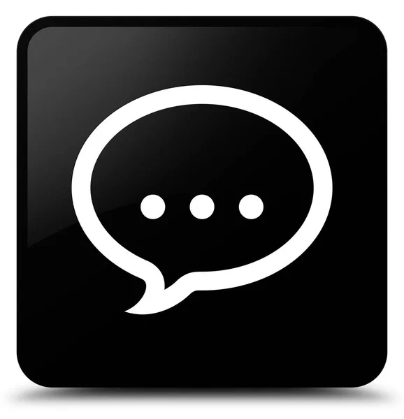 Talk icon black square button — Stock Photo, Image